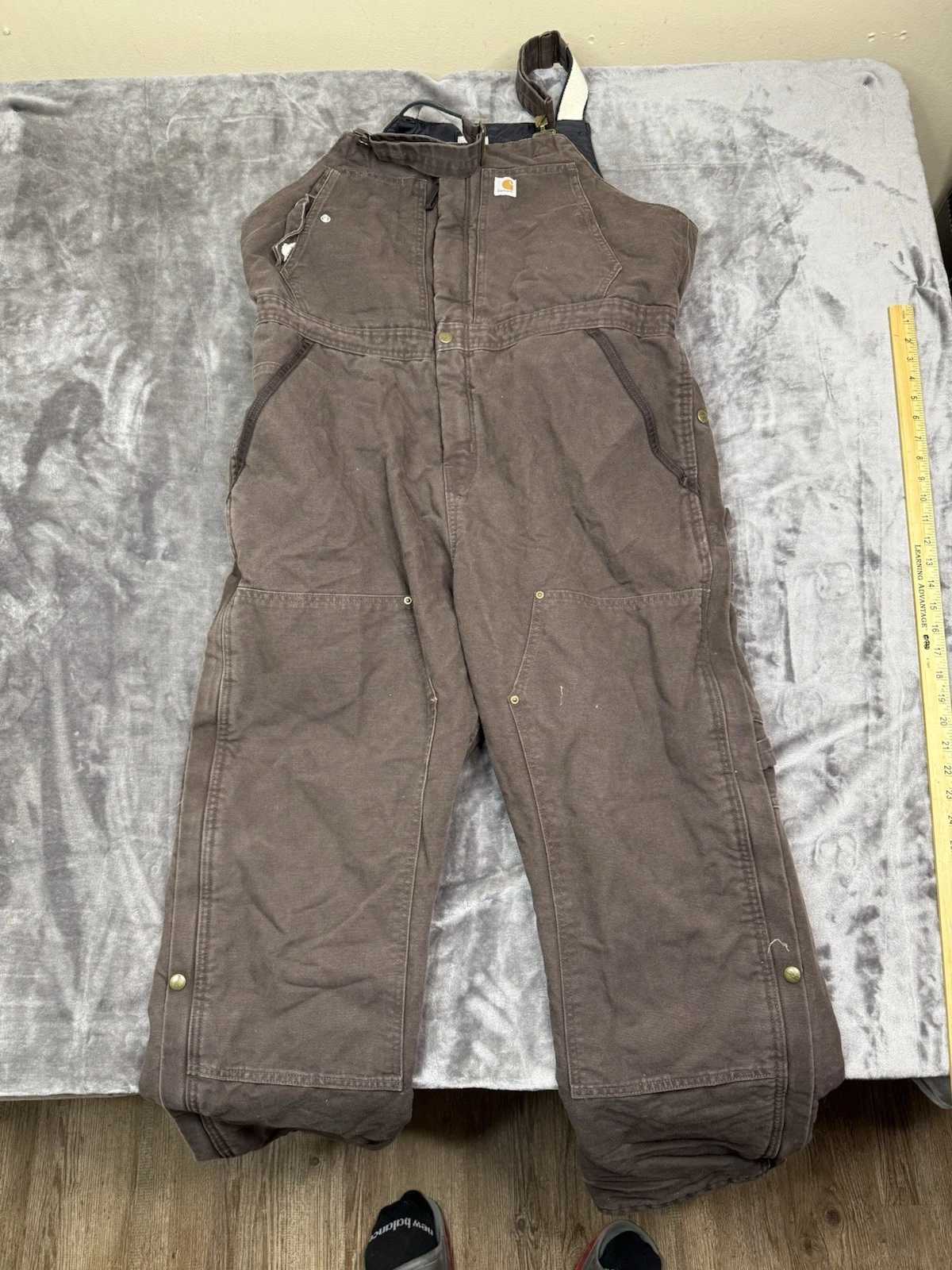 Womens XL 16/18 Carhartt Duck Canvas Wildwood Insulated Bib Overall Double Front