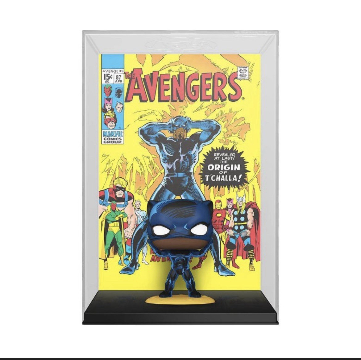Funko POP! Comic Cover: Marvel - Avengers Black Panther Figure NEW Damaged Box