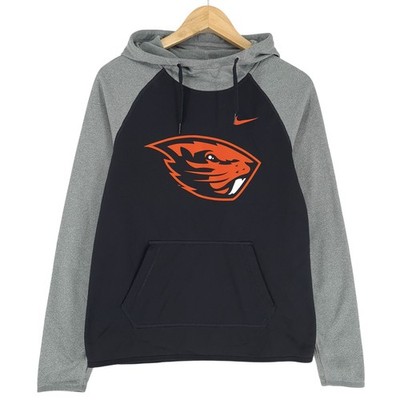 Vintage Nike Hoodie Pullover Schwarz Oregon State Kc2 Größe S