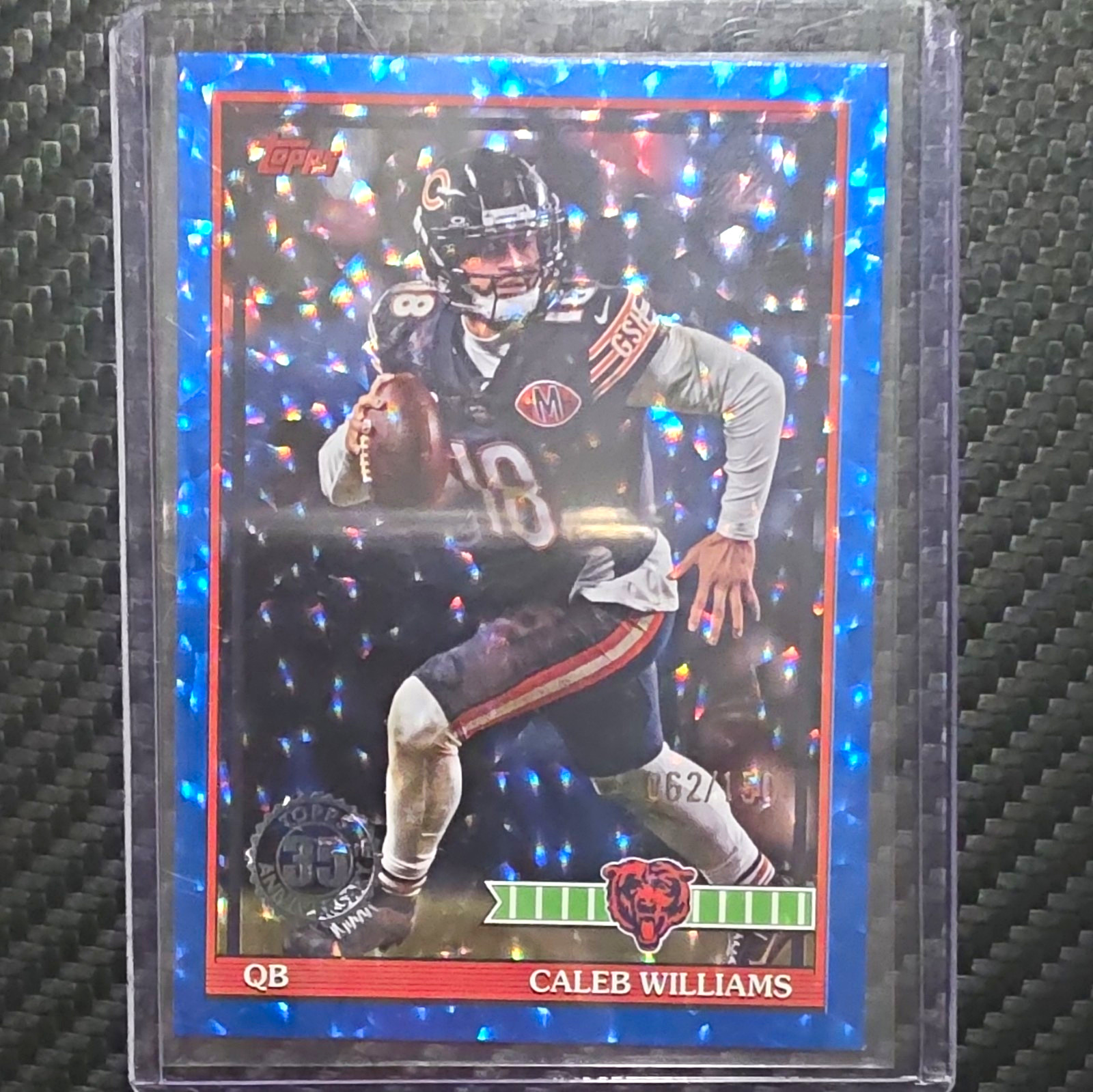 Topps 2025 Caleb Williams Chicago Bears Blue Parallel #91TF-18 /150