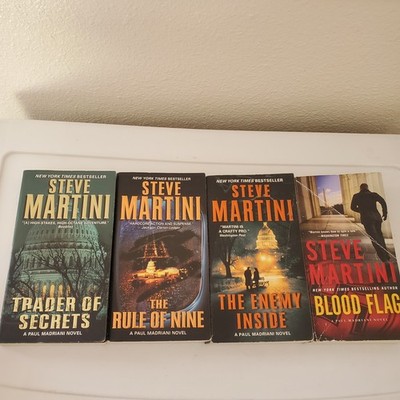 Lot of 4 Steve Martini PB  Trader Of Secrets, Rule Of Nine, Enemy Inside, Blood 