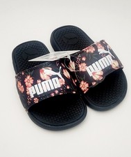 Puma Cool Cat Floral BX JR, size 11C Slide Sandals, NIB