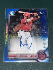 2022 Bowman Chrome MOJO REFRACTOR Adrian Placencia BLUE /150 AUTOGRAPH