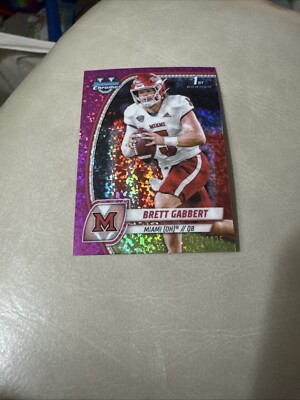 2024 Bowman Chrome U Brett Gabbert Fuchsia Mini Diamond /125