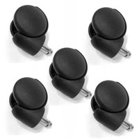 Black Castor Set of 5 replacement  for BraZen PC gaming chairs