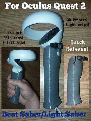 Light Saber/Beat Saber Handle Adapters for both Controllers for Oculus Quest 2
