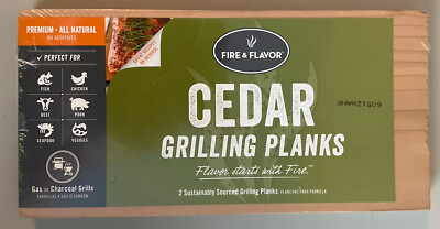 Fire & Flavor Cedar Grilling Planks 2 Pack 