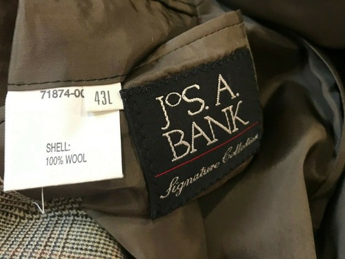 Jos. Hombre Usado Blazer A Banks Talla 43L Marrón/Gris Cuadros - Imagen 6 de 6