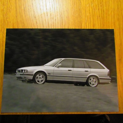 BMW E34 M5 3.8 Touring T-Shirt schwarz & weiß Broschüre Presse Foto 1992 1993