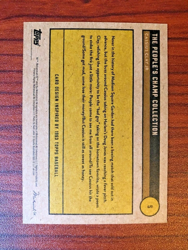 2021 Topps MUHAMMAD ALI - THE PEOPLE'S CHAMP #5 CLAY VS JONES Prefight PR 1986 - Image 2 of 2