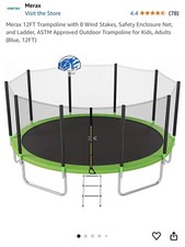 Merax 12FT Trampoline with 8 Wind Stakes