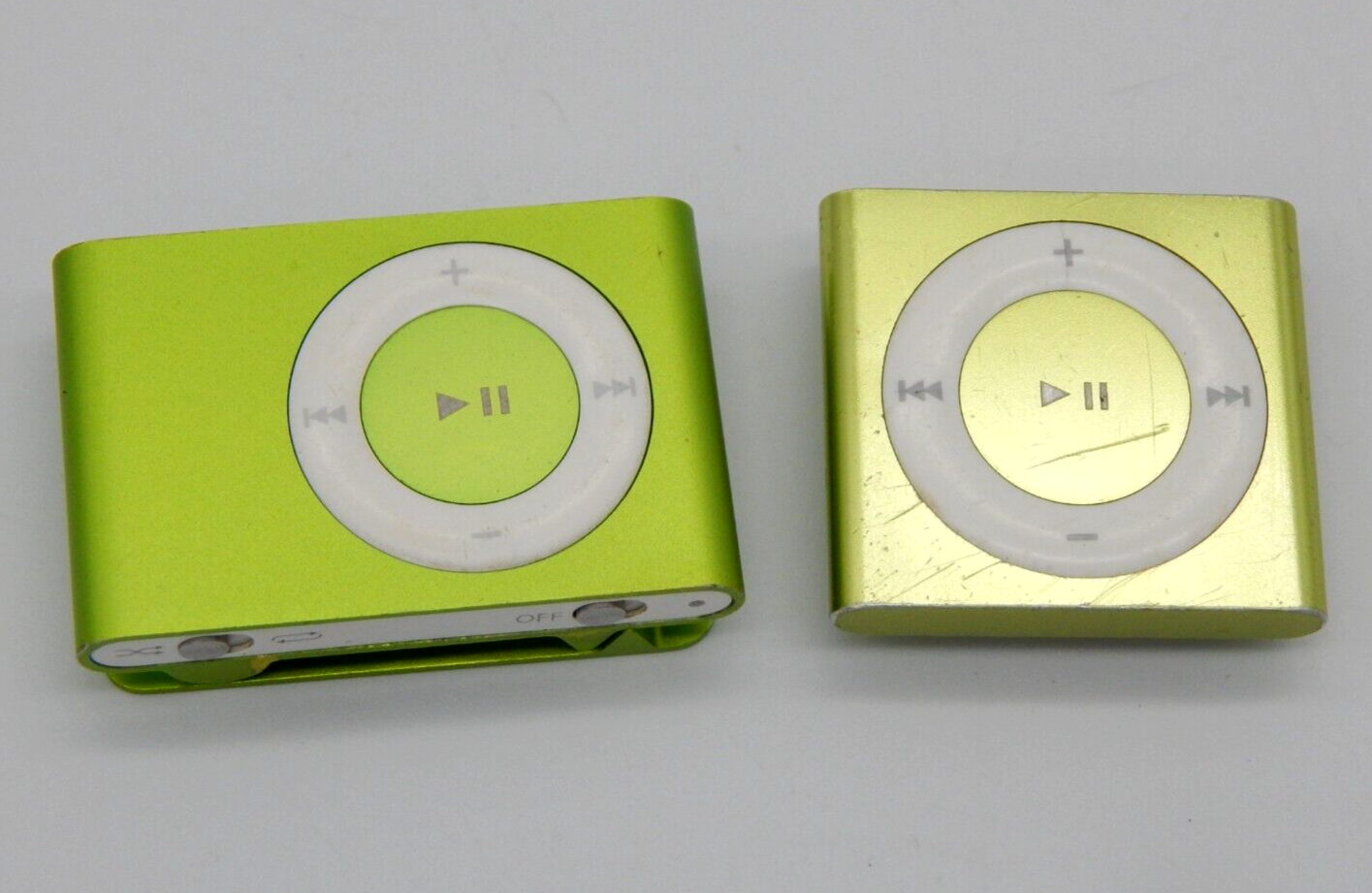 Apple iPod Shuffle 4th Generation 2gb Light Green A1373 & 2nd Gen A1204 1gb