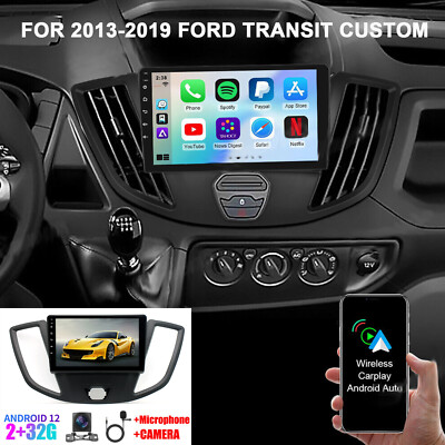 9'' FOR 2013-19 FORD TRANSIT TOURNEO CUSTOM ANDROID 15 CAR RADIO GPS NAVI CARPLAY