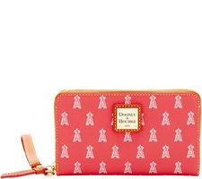 Dooney & Bourke MLB Los Angeles Angels Zip Around Phone Wristlet [Red]
