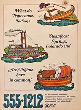 AT&T BELL SYSTEM—DIAL 555-1212—LONG DISTANCE INFORMATION OPERATOR—1967 PRINT AD