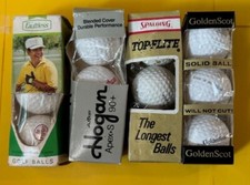 Vintage Golf Balls Assorted Players 4 sets of 3 Big Name Golfers Ship free in Us