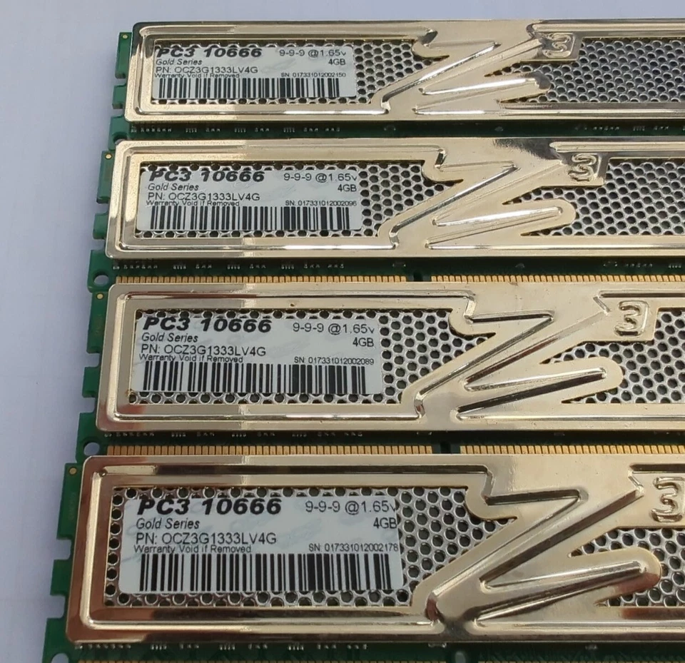 OCZ 16GB KIT (4GBX4) DDR3-1333MHz PC3-10666 1.65V OCZ3G1333LV4G - Image 2 of 2