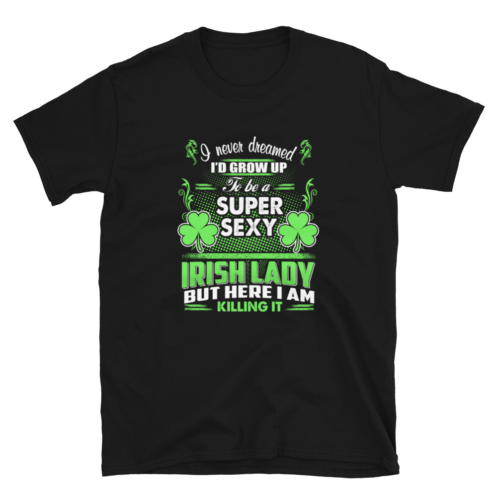 sexy st patricks day clothes Lost Gods Girl's St. Patrick's Day Pinch Proof Shamrock T-Shirt Black main image 0