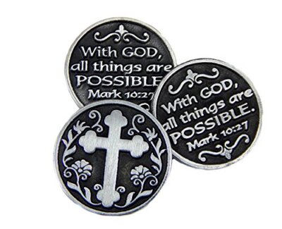 CA with God All Things are Possible Pocket Token - 3 Coins