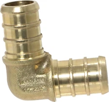 100 Pieces  1/2" Pex Elbow - Brass Pex B Crimp Fittings, Brass, 100 Pacs