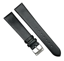 Genuine Leather Fine-Grained Black MOVADO Replacement Band, 14-22 MM, Long