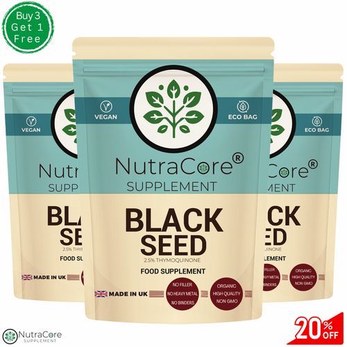 Original Black Seed Oil Capsules 1000mg (2.5% Thymoqunone, 25mg Thymoquinone)