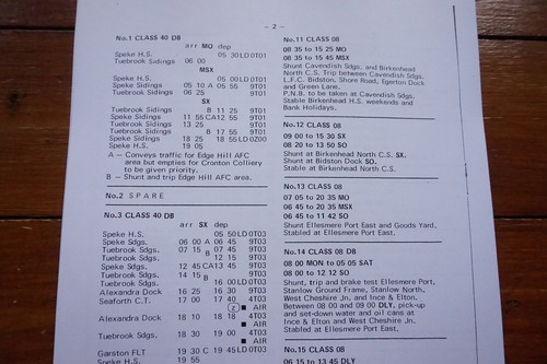 1981 Liverpool Area London Midland Timetable Railway Fascimilie Trip Notice - Picture 3 of 4