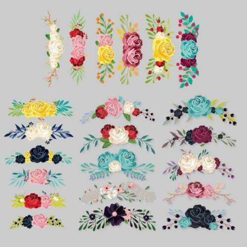 Flower Heat Clothes DIY Applique Transfers Decor 10pc for Clothing Iron On -New - Picture 3 of 12