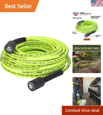 #ad #ad 50ft Pressure Washer Hose 3100 PSI amp; Extreme Flexibility ZillaGreen $93.47
