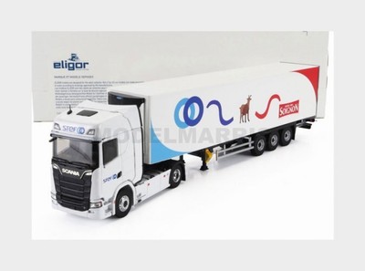 ELIGOR 118302 Scania - S770 V8 Truck Semi-Frigo Soignon Transporte 2020 - White