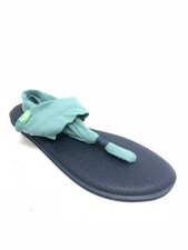 Sanuk Women's Yoga Sling 2 Blocked Sandals Mineral Blue Flip Flops 1095071