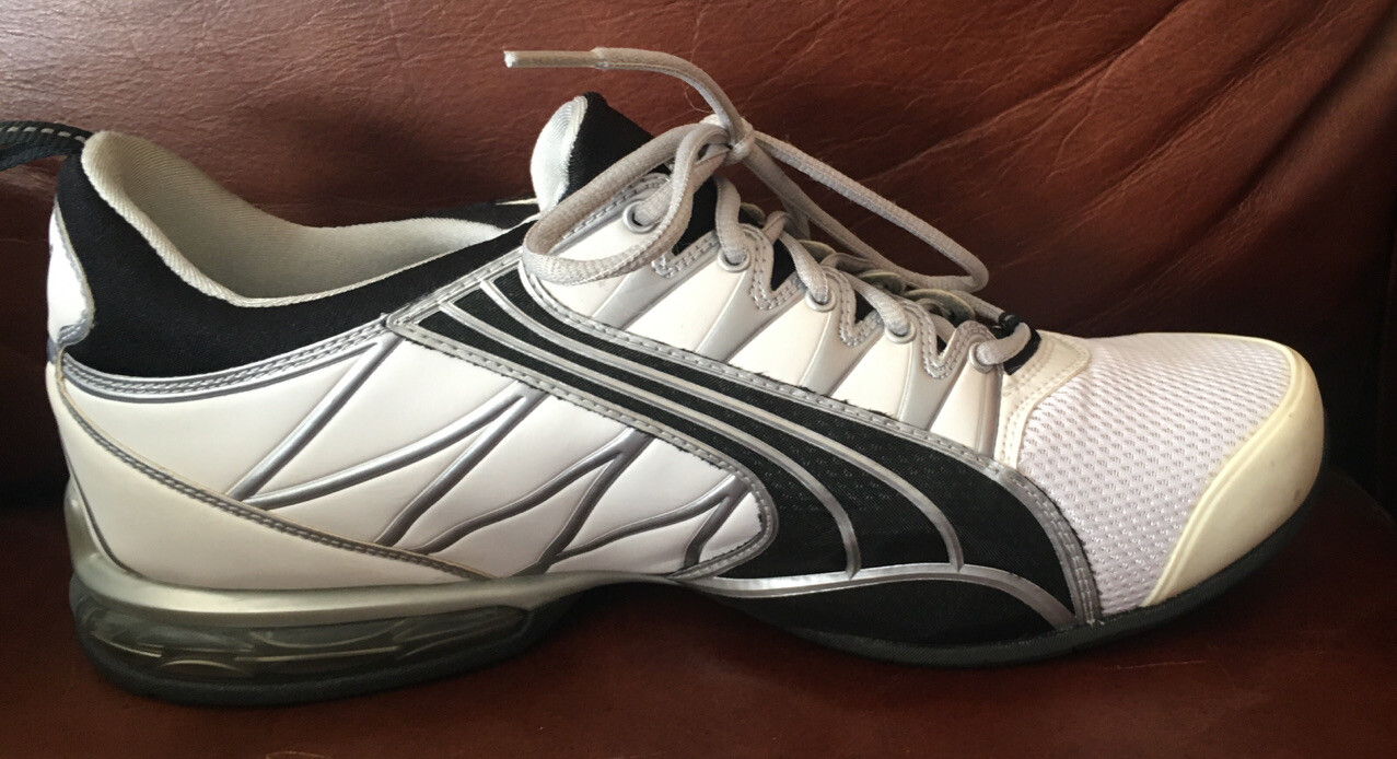 PUMA Mens Running Shoes, 184243 13 White/Black/Gray Size 9.5 US eBay