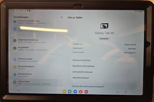 Samsung Galaxy Tab A8 SM-X200 32GB, Wi-Fi, 10,5 Zoll - Dark Gray - Bild 2 von 3