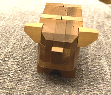 Wooden Kumiki 3 Dimensional Puzzle Pig By Hirokichi Yamanaka 1950s