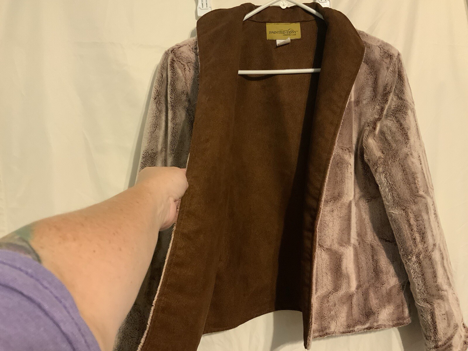 Giacca vintage dipinta pony made in USA taglia small