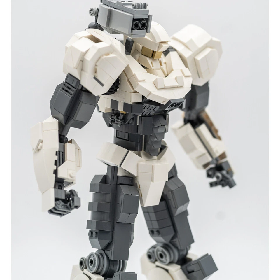 MOC: White Mech Robot Jaeger Model 31,5 cm High Building Toys 1244 Pieces - Image 4 of 4