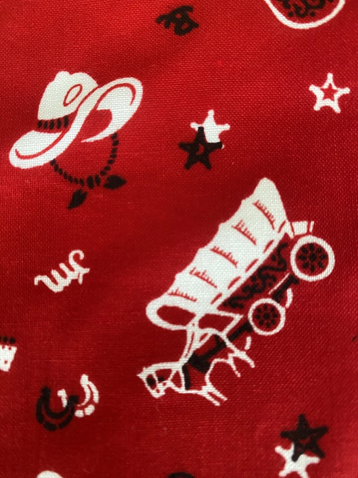 V.I.P. Print By Cranston Print Works Co. Red Bandana Western Print Fabric - Image 3 of 4