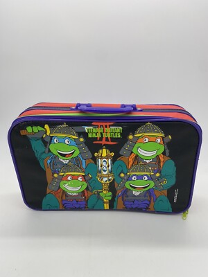 Vintage 1993 Teenage Mutant Ninja Turtles III Suitcase Luggage Bag