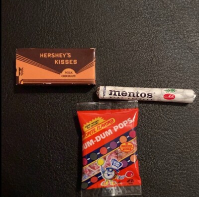 ZURU MINI BRANDS RETRO MINIS Hershey Kisses, Mentos & Dum Dum Pops Lot Of 3