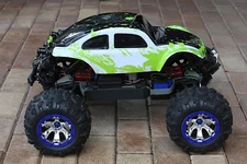 Custom Body Muddy Green/WB for Traxxas Summit 1/10 VW Baja Bug Beetle