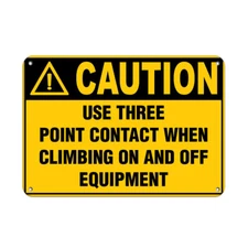 Horizontal Metal Sign Multiple Sizes Use Point Contact Climbing off Equipment