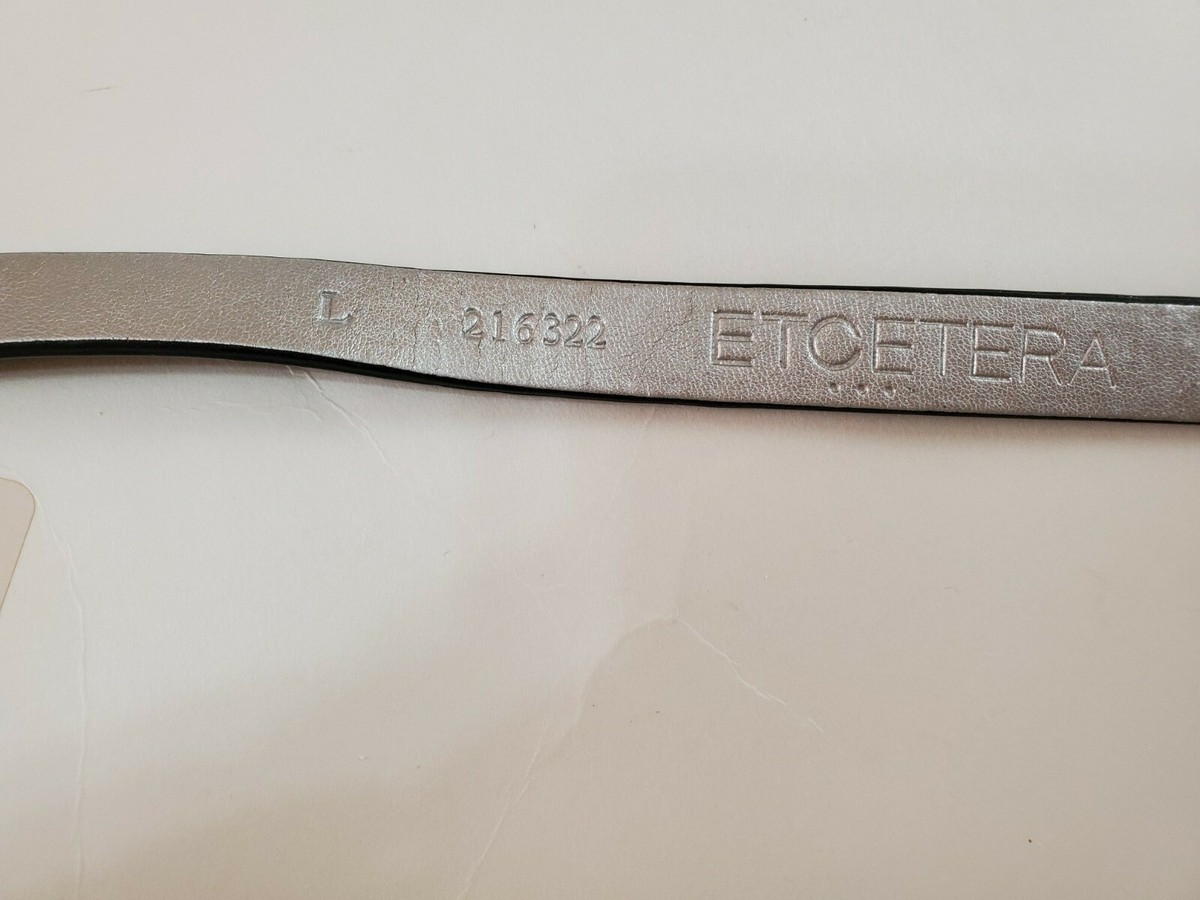 Adjustable black belt. Size small from Etcetera. ETCETERA Women Size M Woven Black Wide Leather Belt | eBay main image 3