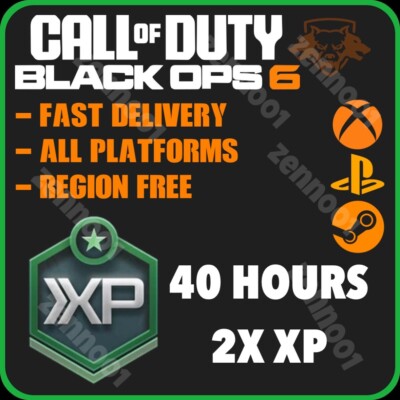 [40 HOURS]  CALL OF DUTY BLACK OPS 6 DOUBLE XP BONUS CODE 2XP GLOBAL BO6 