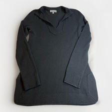 Tory Burch 100% Cashmere Tunic Sweater Women’s Small Black VNeck Long Sleeve
