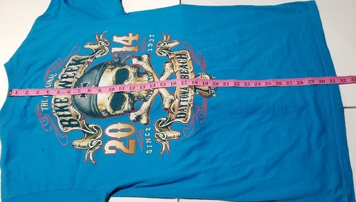 Daytona Beach Florida 73rd Annual Bike Week 2014 Biker T Shirt L Preowned - Picture 10 of 12