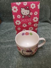 New Sanrio Hello Kitty Flower Ceramic Coffee Mug New in box