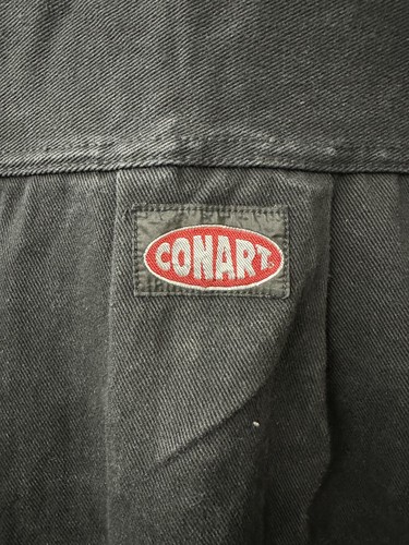 Vintage CONART Black Oversized Heavyweight Shirt Jacket "ILL WEATHER GEAR" sz: L - Picture 6 of 6