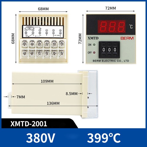 3 Digits Digital Thermostat LCD Wireless Industrial Thermostat AC 220V 380V - Picture 7 of 19