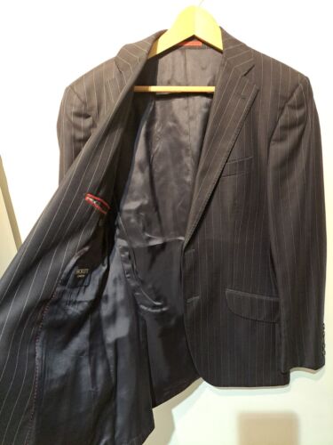Hackett Loro Piana Blazer 36 Reg Navy Pinstripe Chelsea Jacket Immaculate - Picture 5 of 8