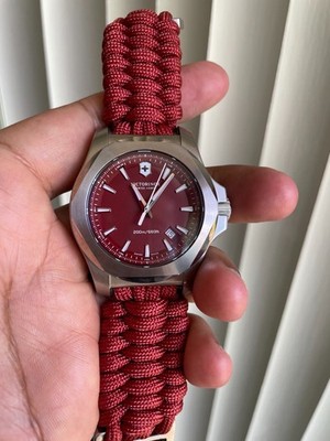 Victorinox I.N.O.X. 241726 Men's Red Swiss Quartz Watch 43mm